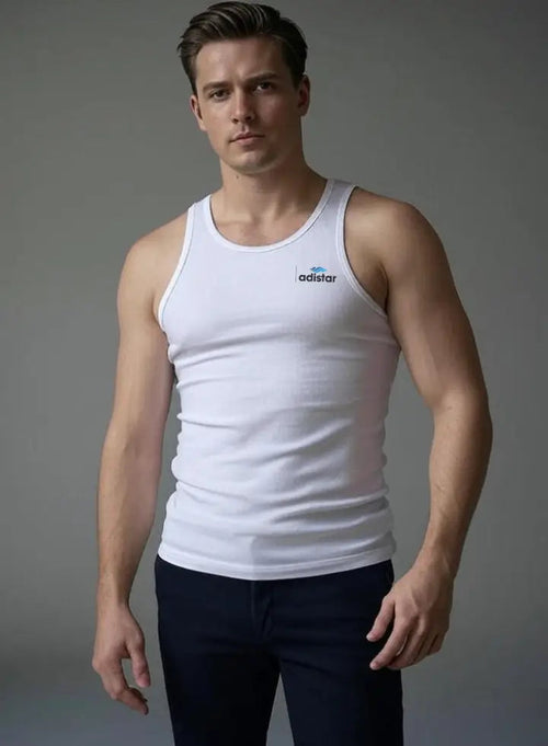 White Sleeveless Adistar Sialkot Pakistan