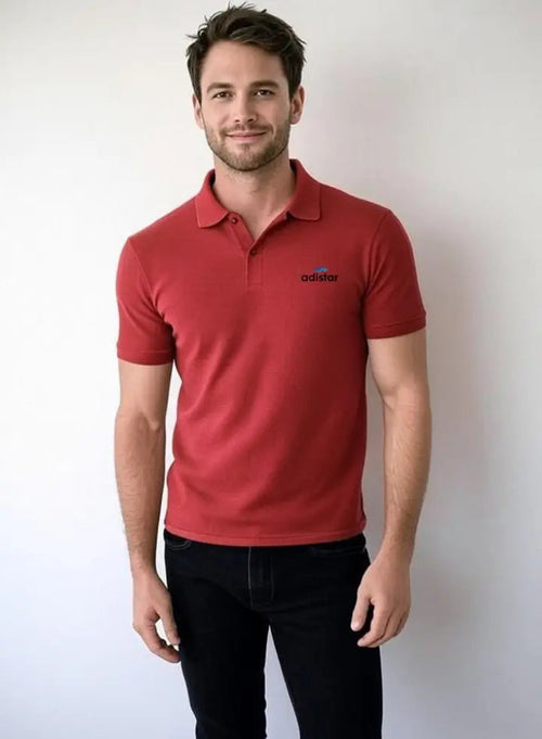 Red Polo T Shirt Adistar Sialkot Pakistan