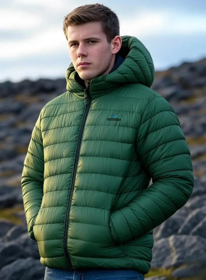 Dark Green Puffer Jacket Adistar Sialkot Pakistan