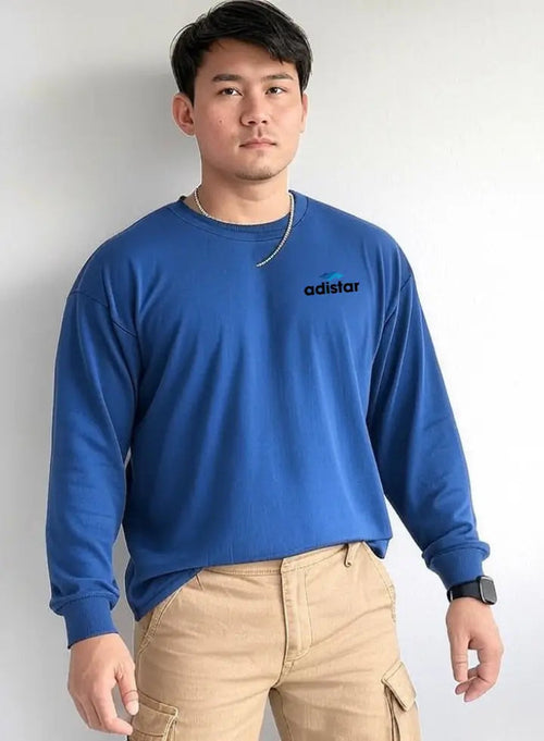 Men Drop Shoulder T Shirt Blue Adistar Sialkot Pakistan