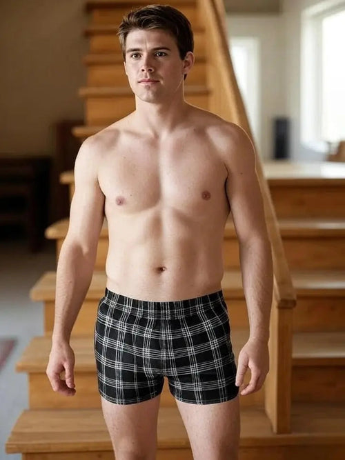 Man Boxer White Black Pattern Under Wear Adistar Sialkot Pakistan