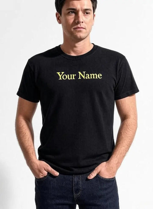 Men Black DTF Printing T-Shirt Adistar Sialkot Pakistan