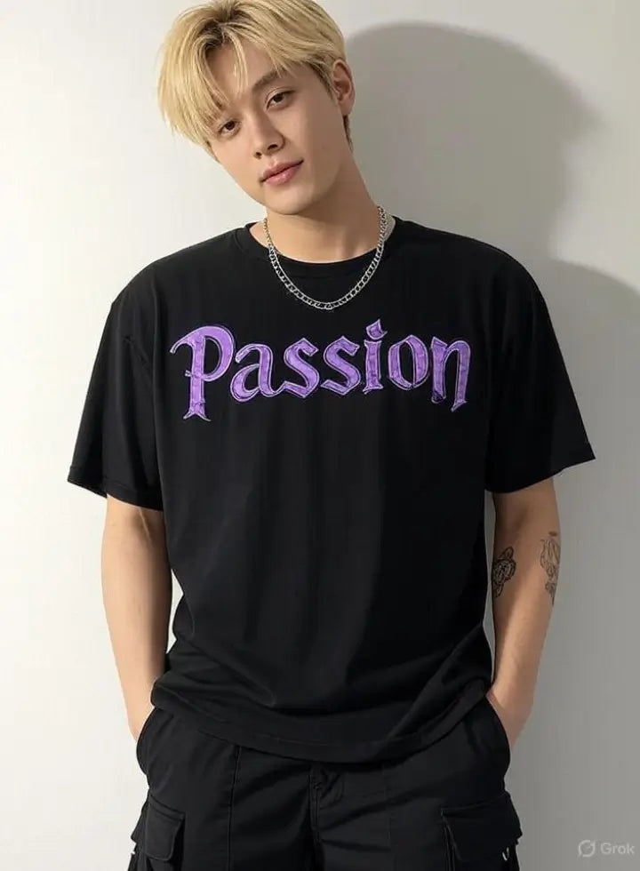 Men Black Embroidery Printing T-Shirt Adistar Sialkot Pakistan
