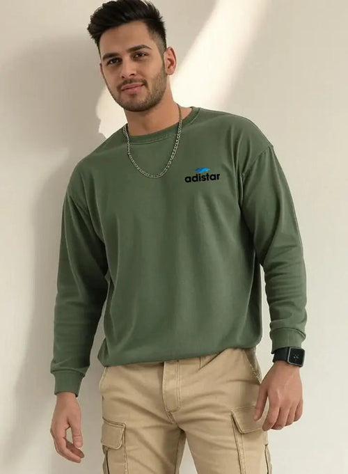 Men Drop Shoulder T Shirt Green Adistar Sialkot Pakistan