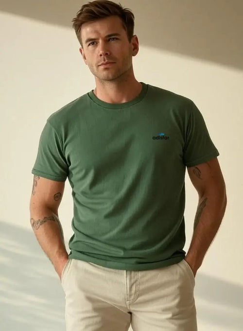 Men Dark Green T-Shirt Adistar Sialkot Pakistan