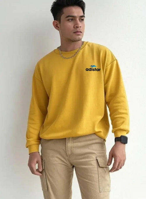 Men Drop Shoulder T Shirt Yellow Adistar Sialkot Pakistan